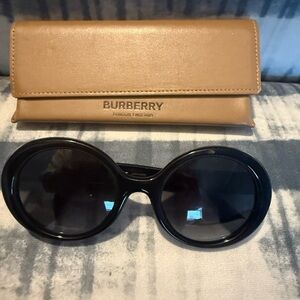 Burberry Black Sunglasses with Tan Case